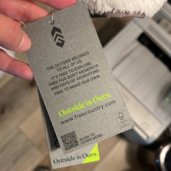 Free Country, XL white/cream fleece zip up - Picture 7 of 9